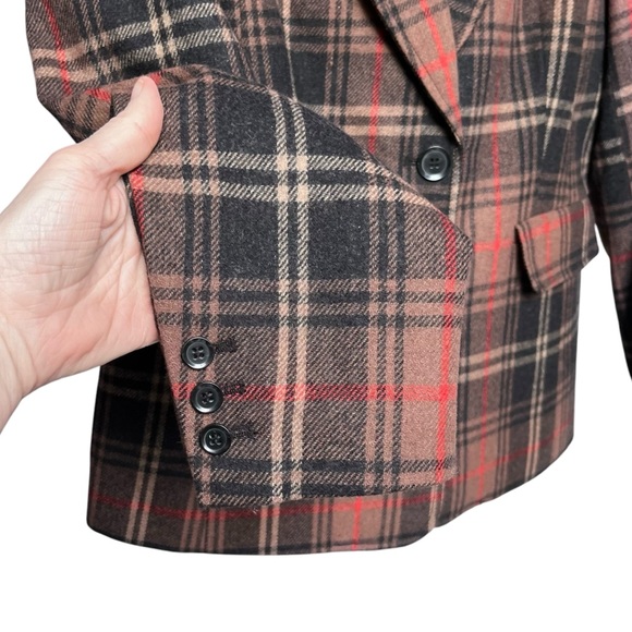 Chadwicks Wool‎ Blend Plaid Blazer Jacket Size 10 - Picture 4 of 10